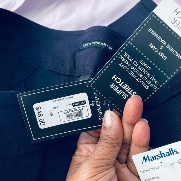 Navy blue Counterparts dress slacks.sz 16w - Picture 7 of 11